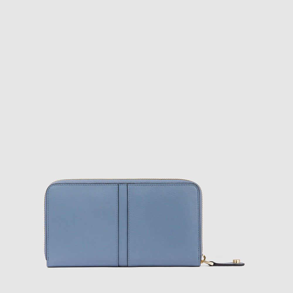 Piquadro Zip-around women’s wallet with four dividers Online
