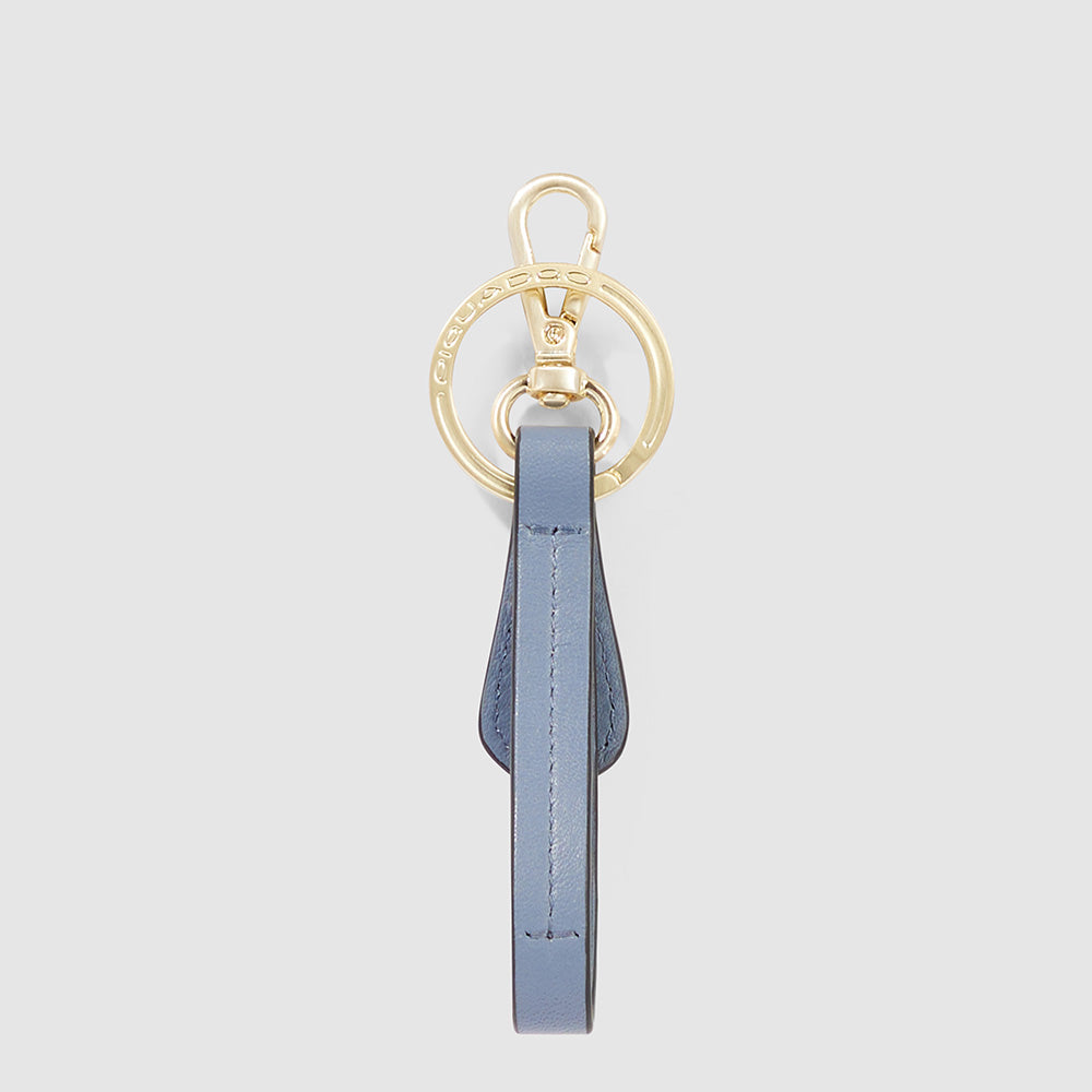 Piquadro Leather Keychain with carabiner hook Hotsell