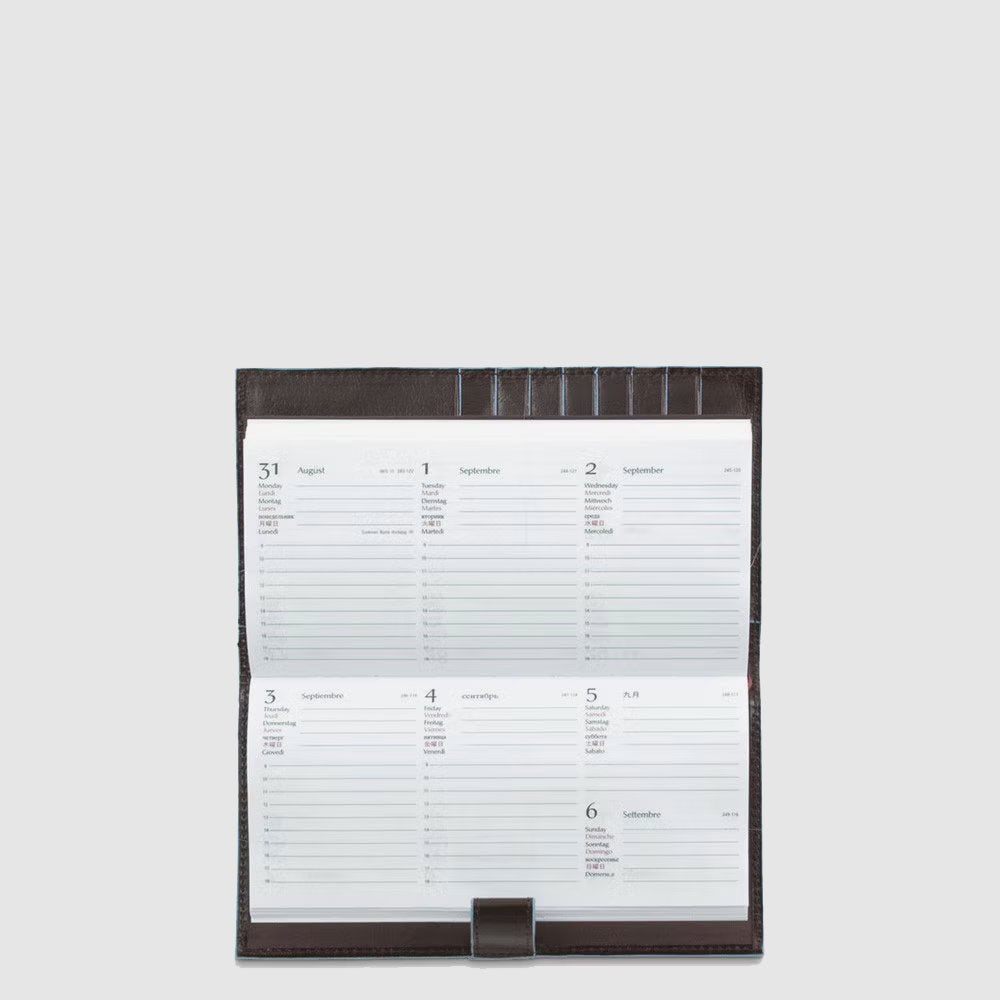 Piquadro Slim leather pocket diary Qualità