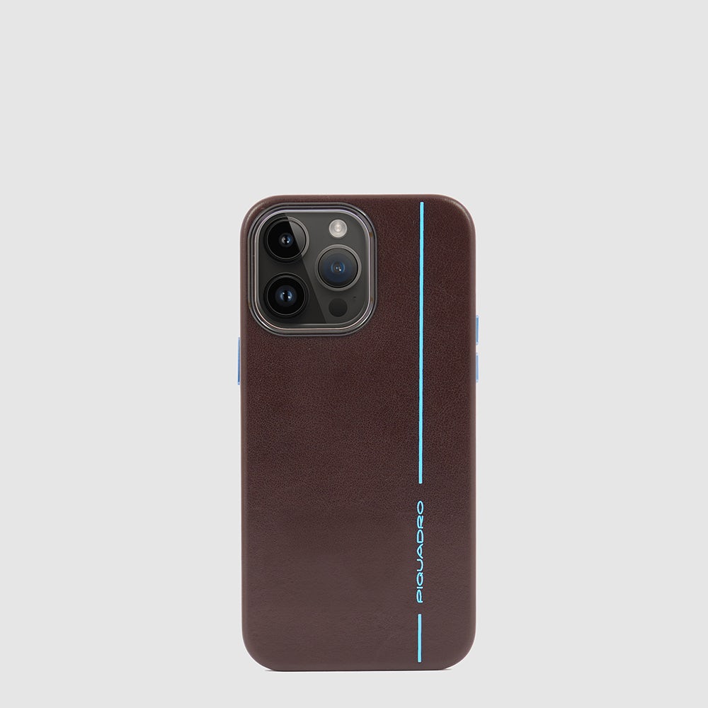 Piquadro Leather case for iPhone® 14 Pro Max 6,7” display In Linea