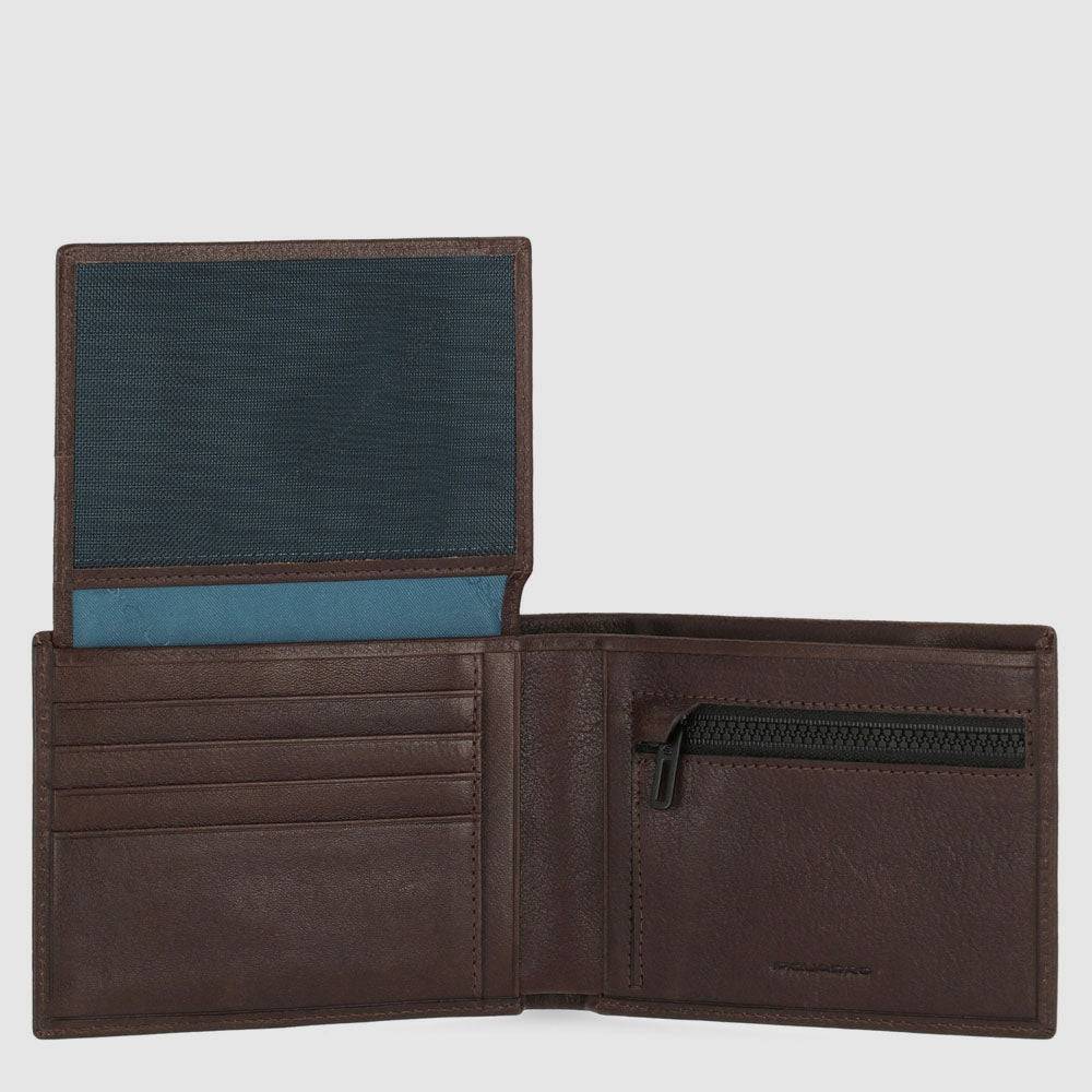 Piquadro Men’s wallet with zipped coin pocket Economico
