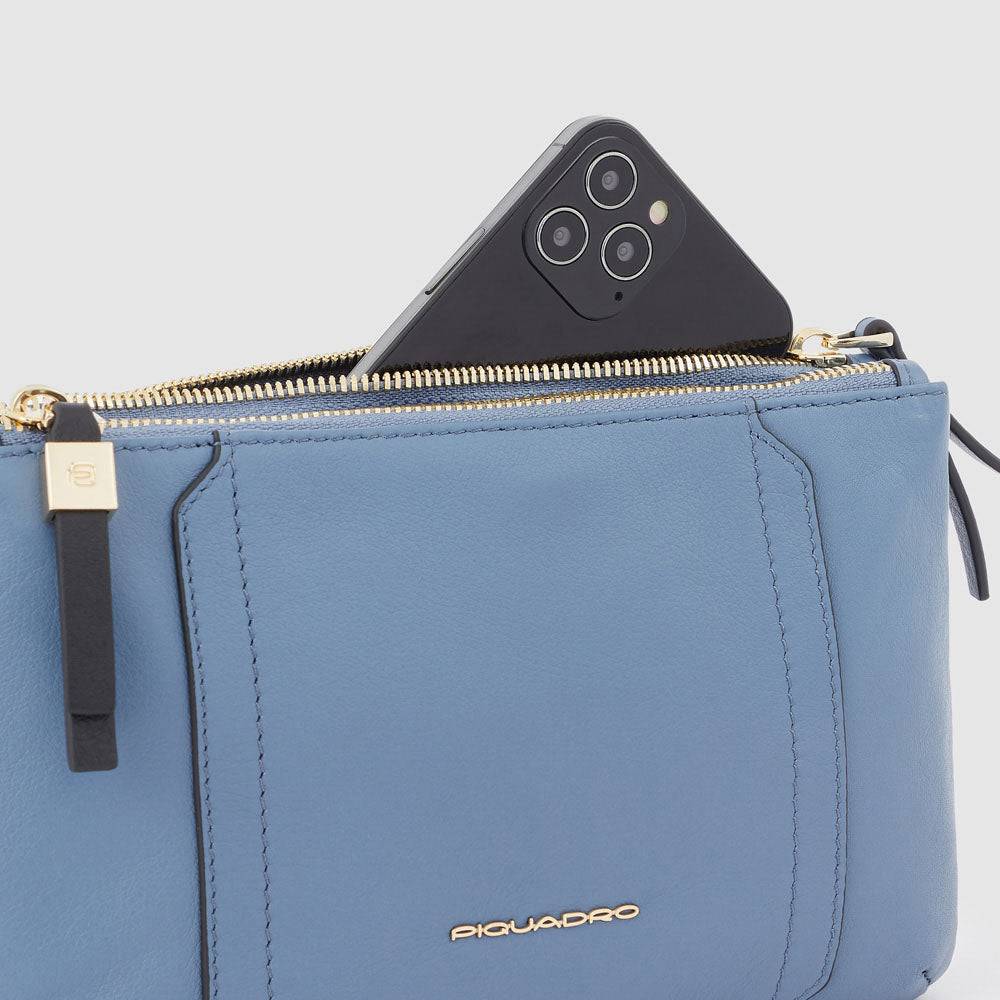 Piquadro Women’s clutch with removable shoulder strap Consegna Veloce