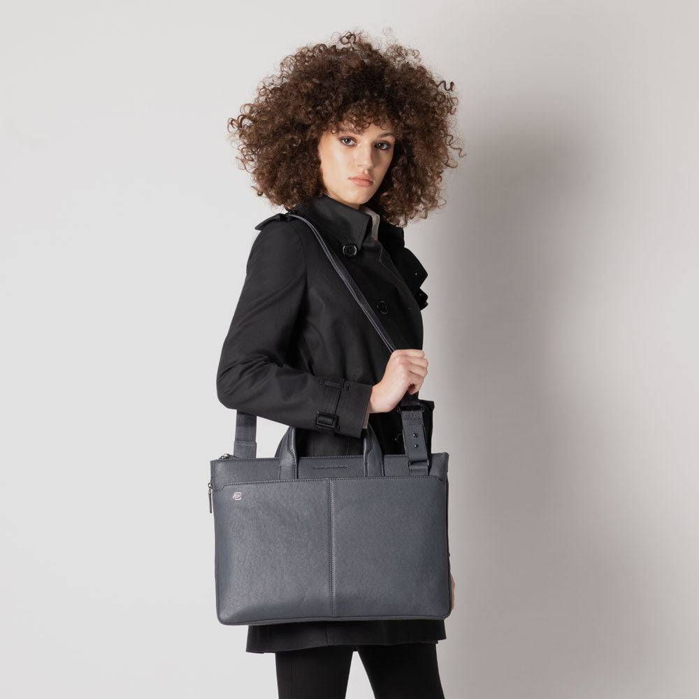 Piquadro Expandable, slim computer bag 15" Economico
