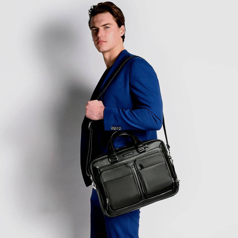 Piquadro Slim portfolio computer briefcase with iPad®Air/Ai Vendita Calda