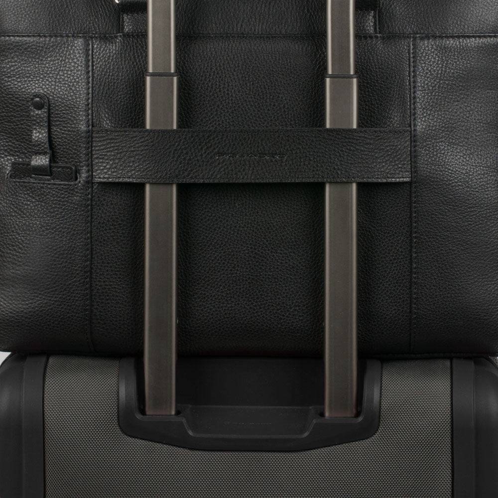 Piquadro Over-flap, expandable computer bag Vendita Economica