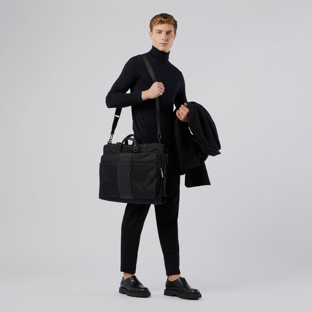 Piquadro Folding garment bag in recycled fabric Convenienza