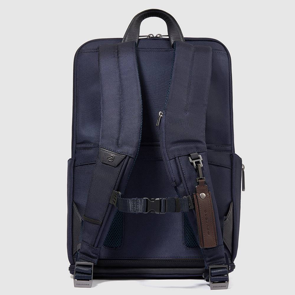 Piquadro Travel computer backpack 15,6" in recycled fabric Sconto