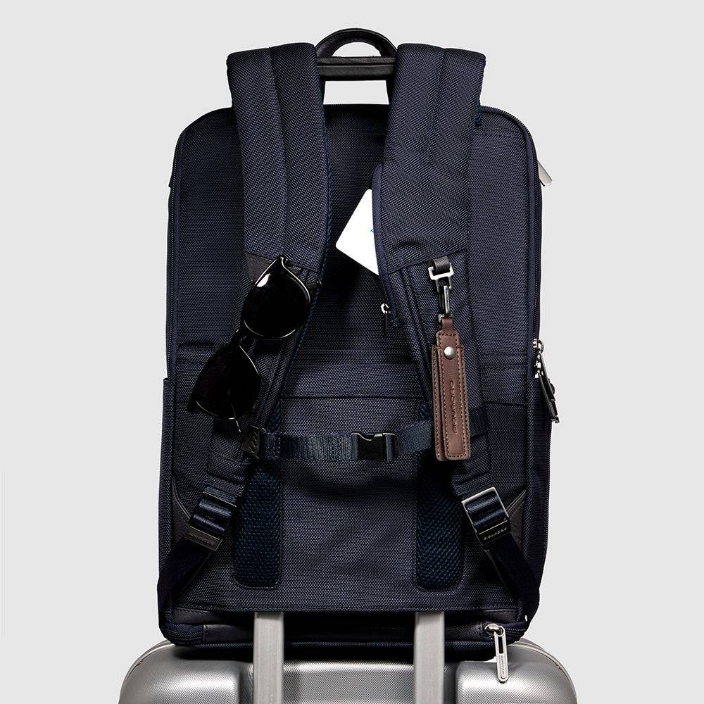 Piquadro Travel computer backpack 15,6" in recycled fabric Sconto