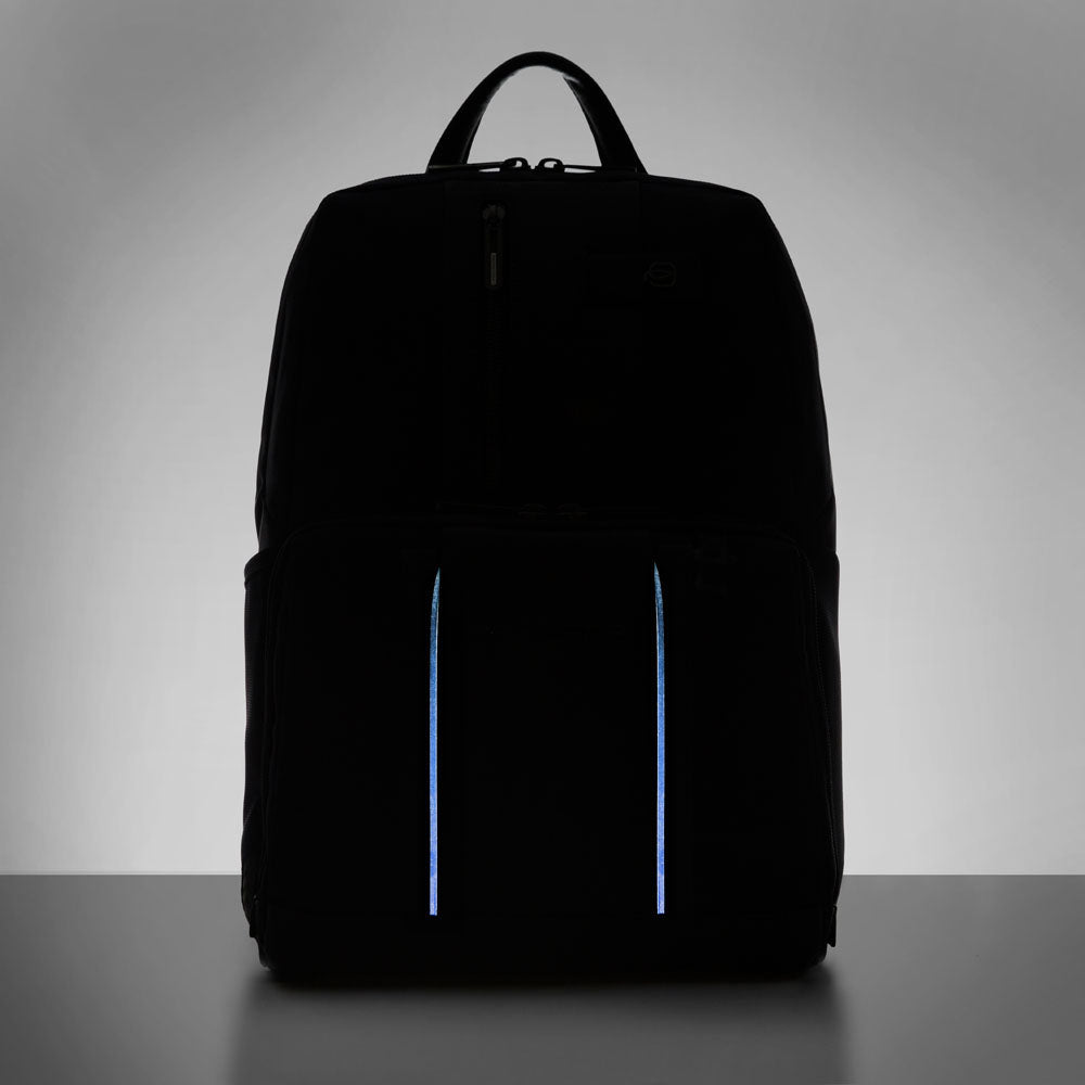 Piquadro Laptop and iPad® backpack in recycled fabric with Online