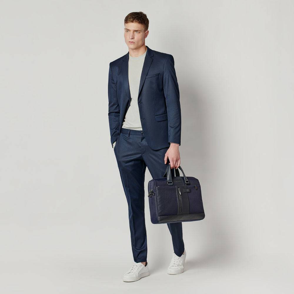 Piquadro Laptop bag 15,6" in recycled fabric Vendita Economica
