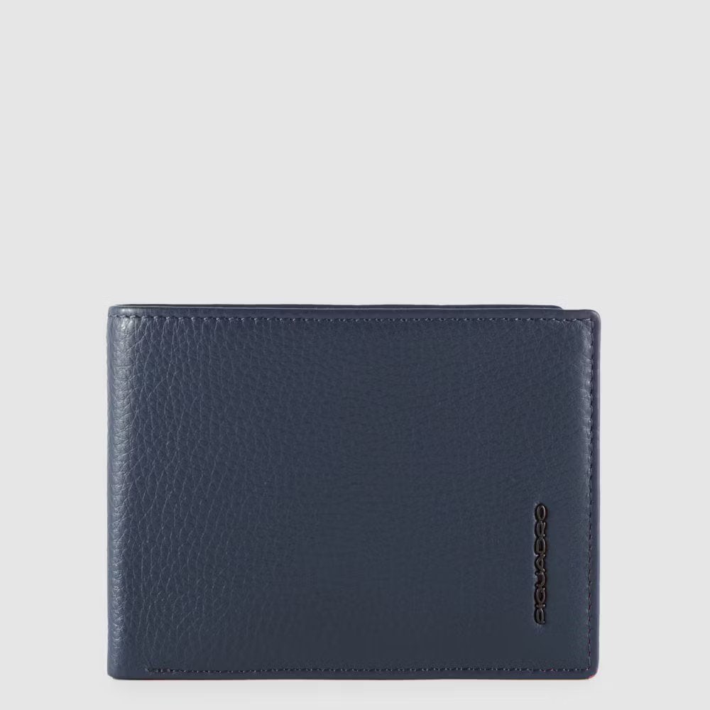 Piquadro Men’s wallet with flip up ID window, coin pocket Nuovo