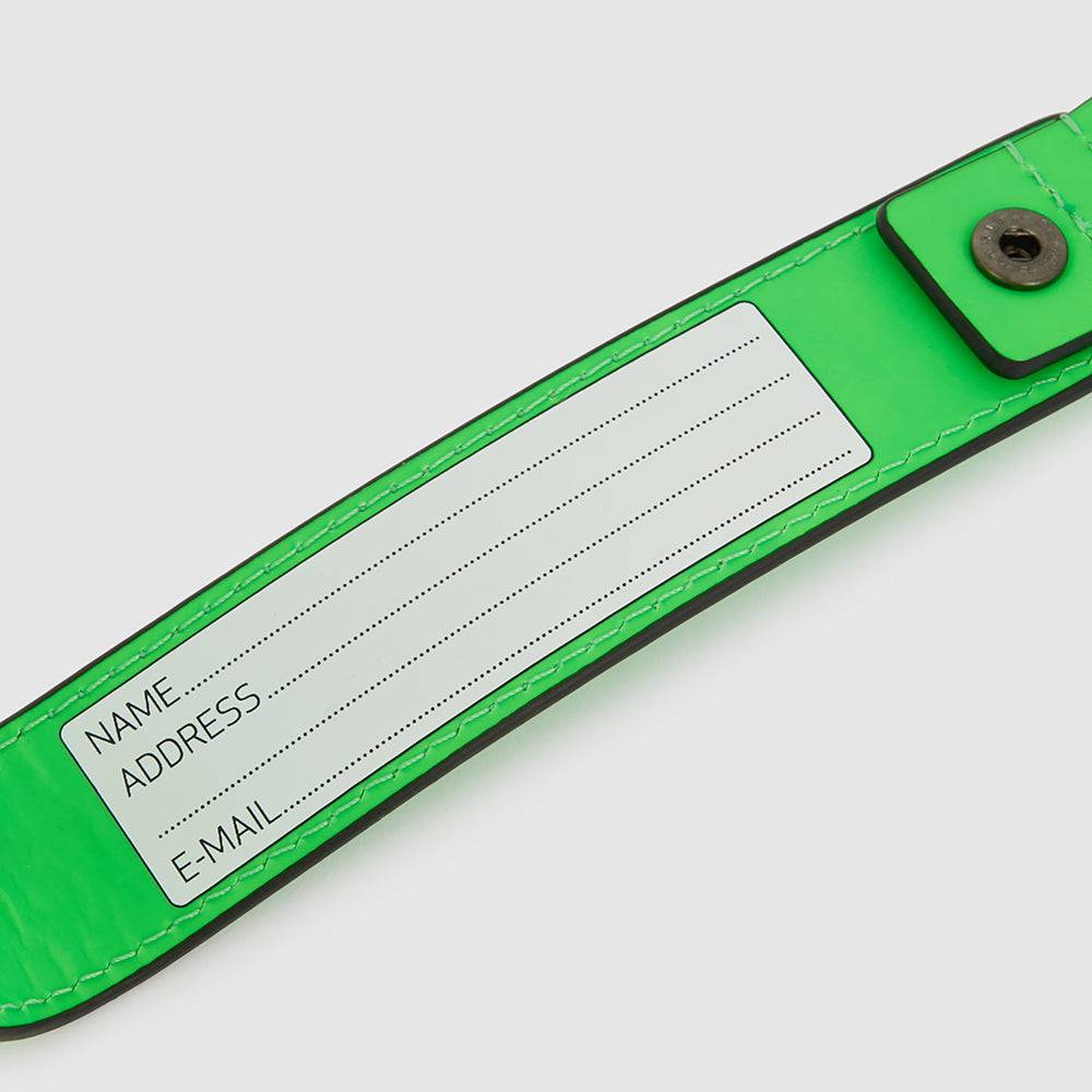 Piquadro Address Tag in leather with carabiner Qualità
