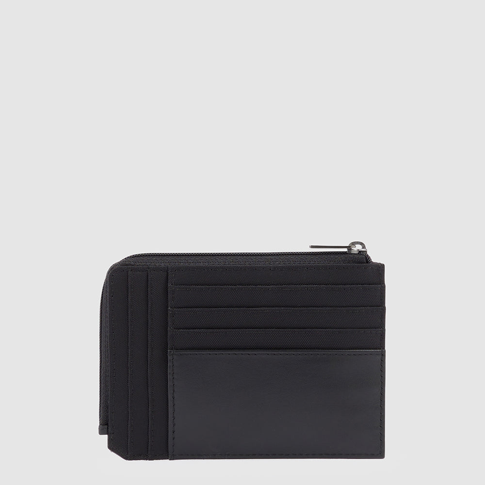 Piquadro Zipper coin pouch with credit card slots Consegna Veloce
