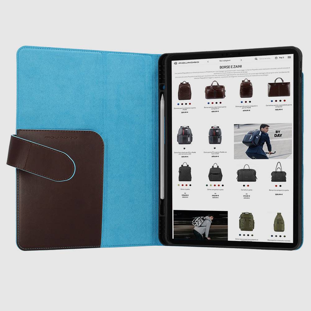 Piquadro iPad®Pro 12,9" stand up leather case Prezzo Ridotto