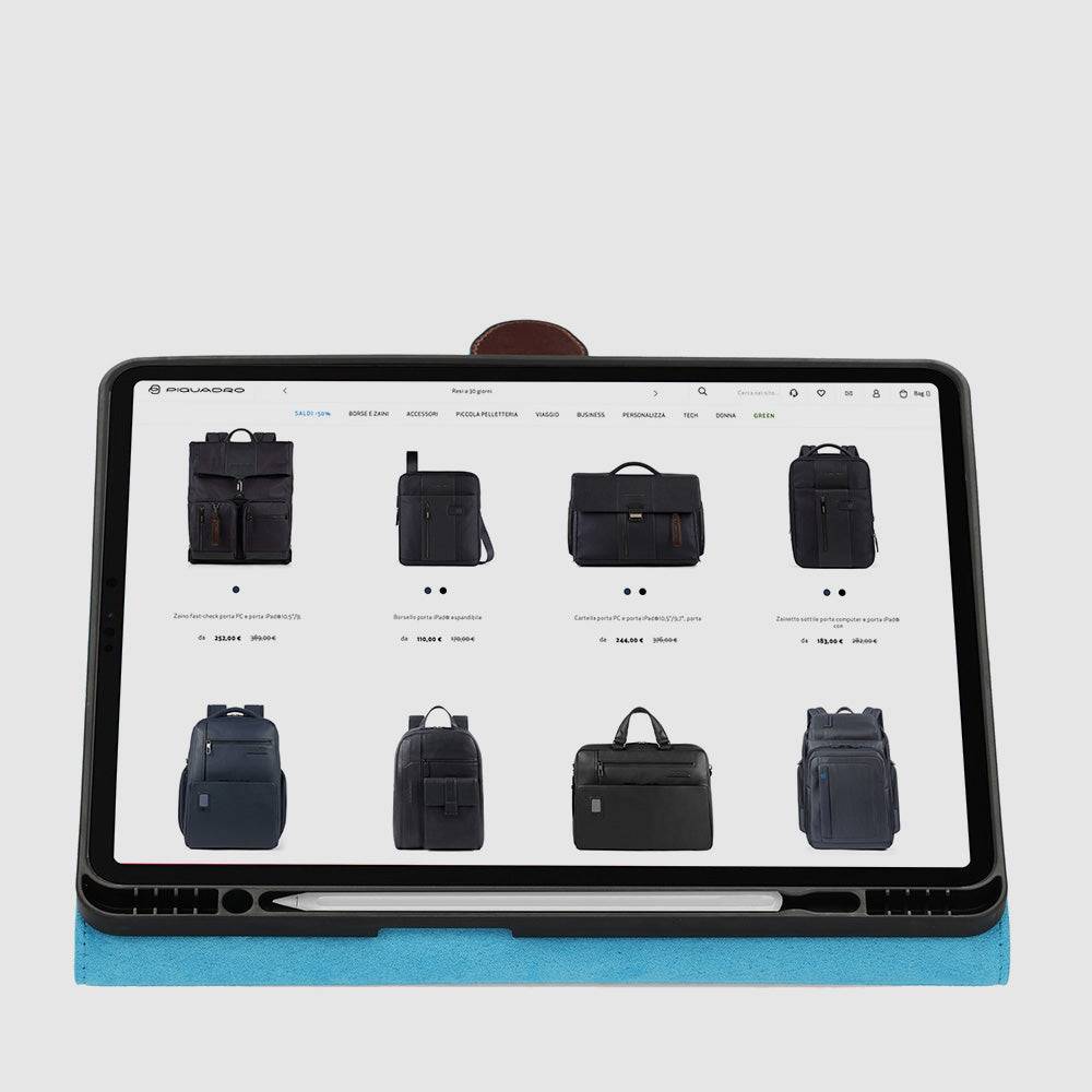 Piquadro iPad®Pro 12,9" stand up leather case Prezzo Ridotto