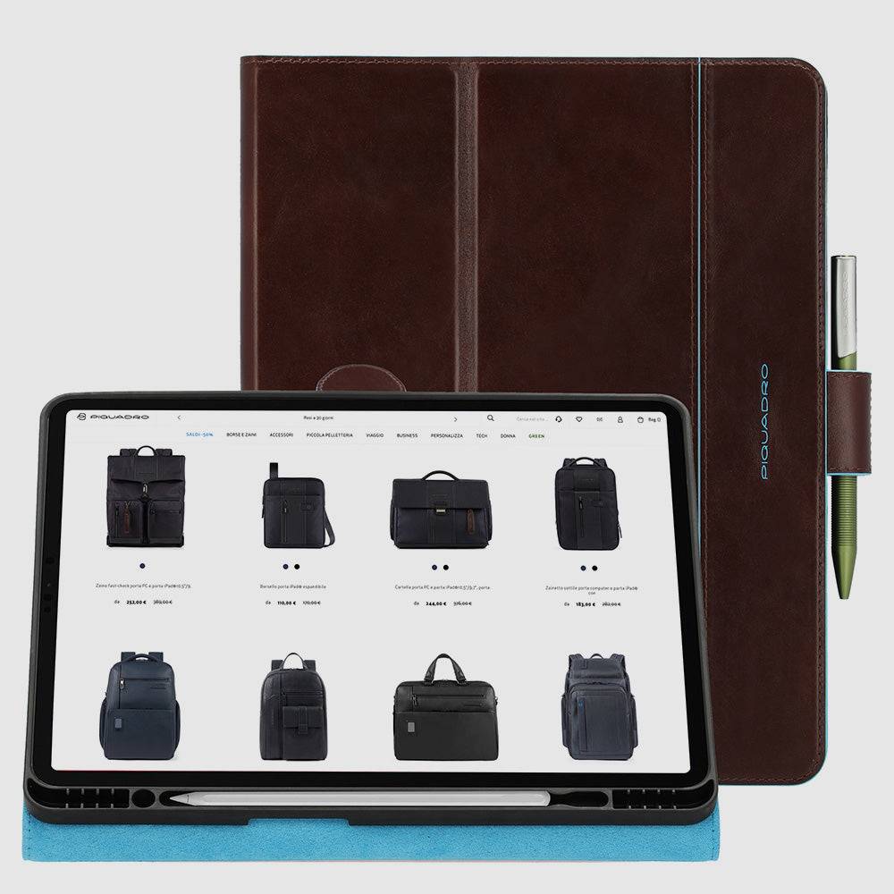 Piquadro iPad®Pro 12,9" stand up leather case Prezzo Ridotto