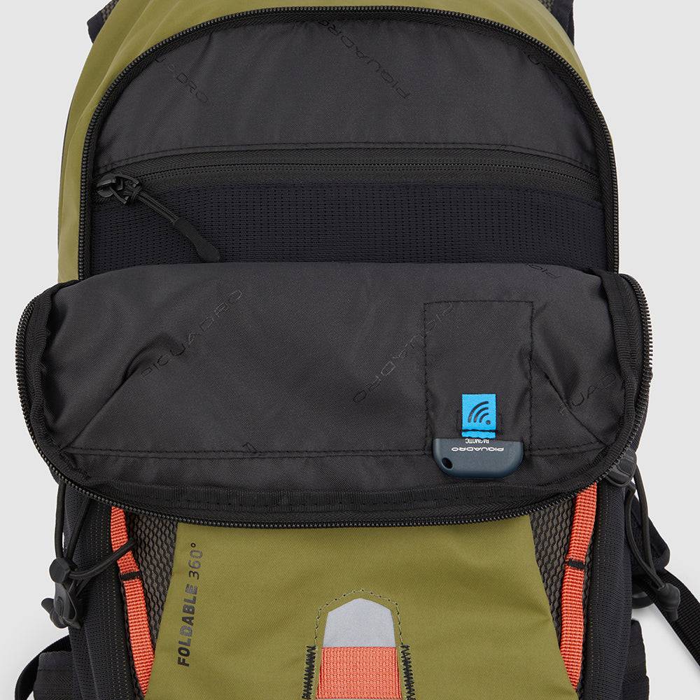 Piquadro Foldable computer backpack in recycled fabric Vendite Flash