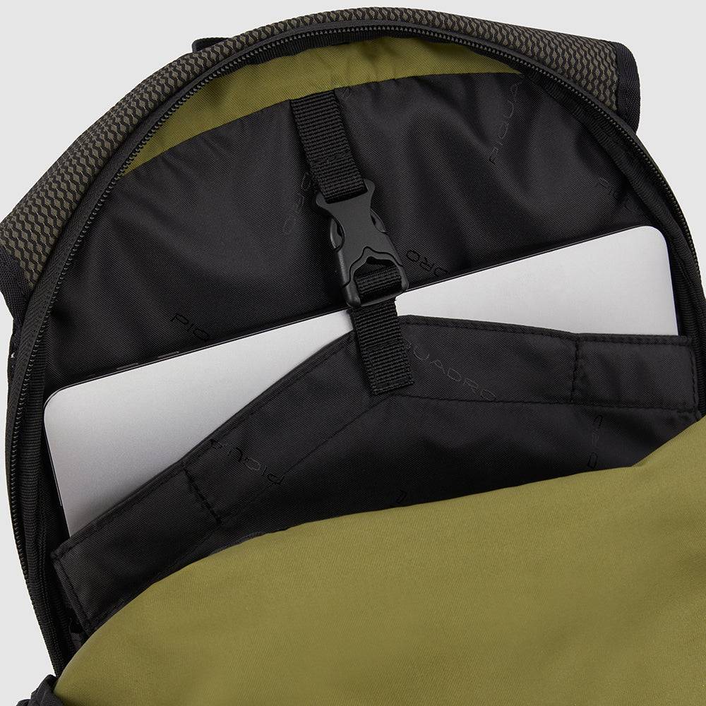 Piquadro Foldable computer backpack in recycled fabric Vendite Flash