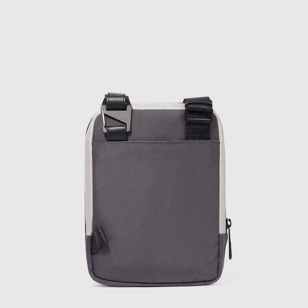 Piquadro iPad®mini pocket crossbody bag in recycled fabric Spedizione Gratuita