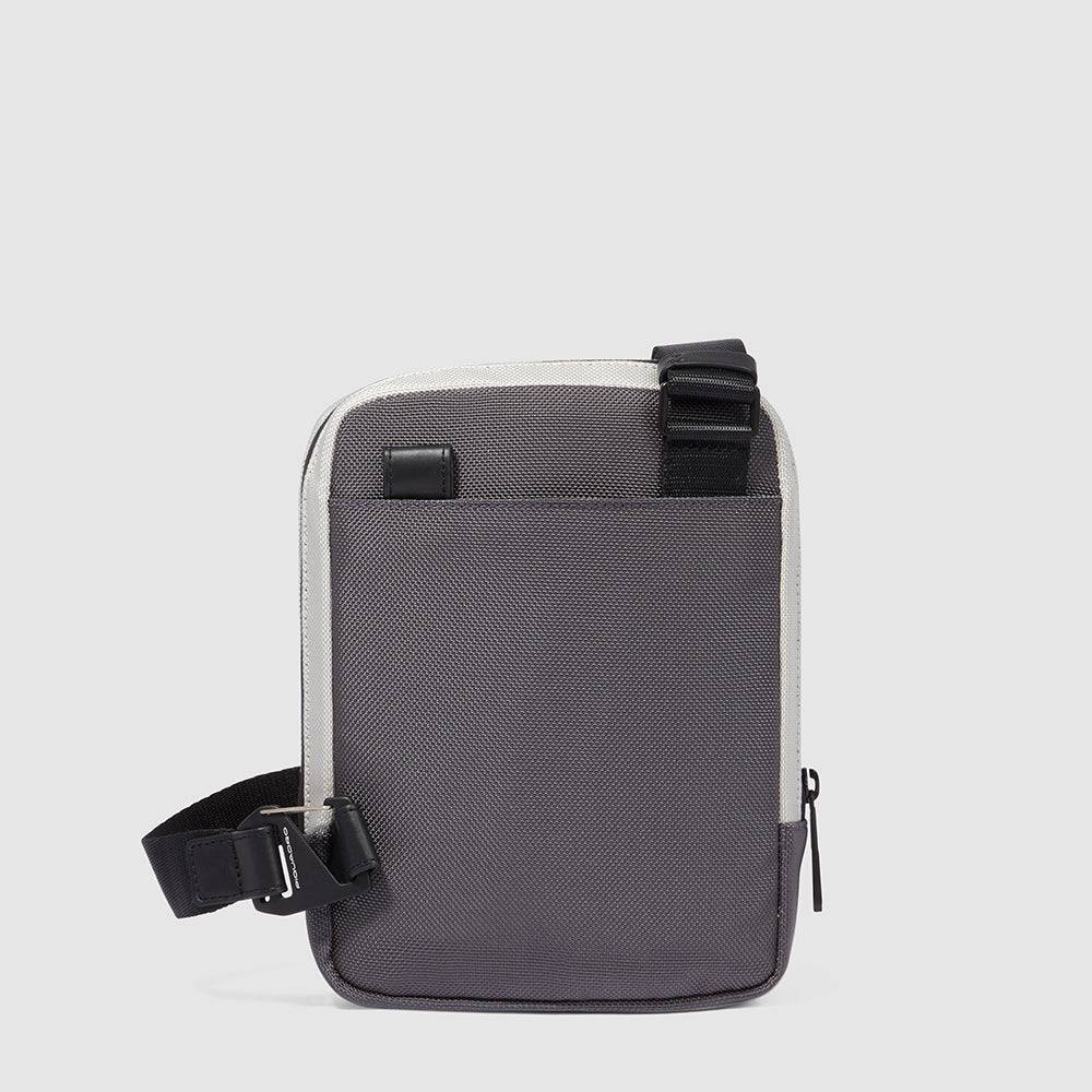 Piquadro iPad®mini pocket crossbody bag in recycled fabric Spedizione Gratuita