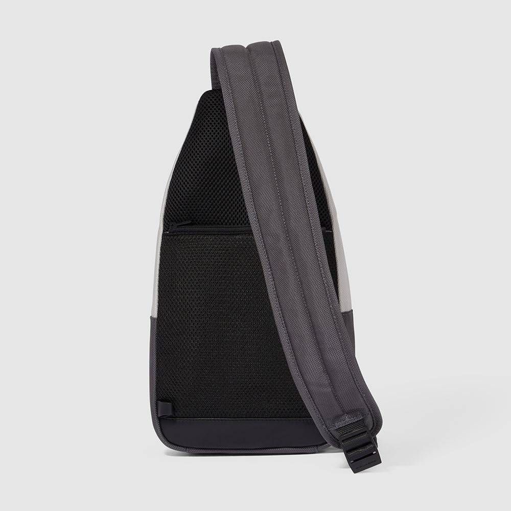 Piquadro Mono sling bag for iPad®mini in recycled fabric Pezzi Unici