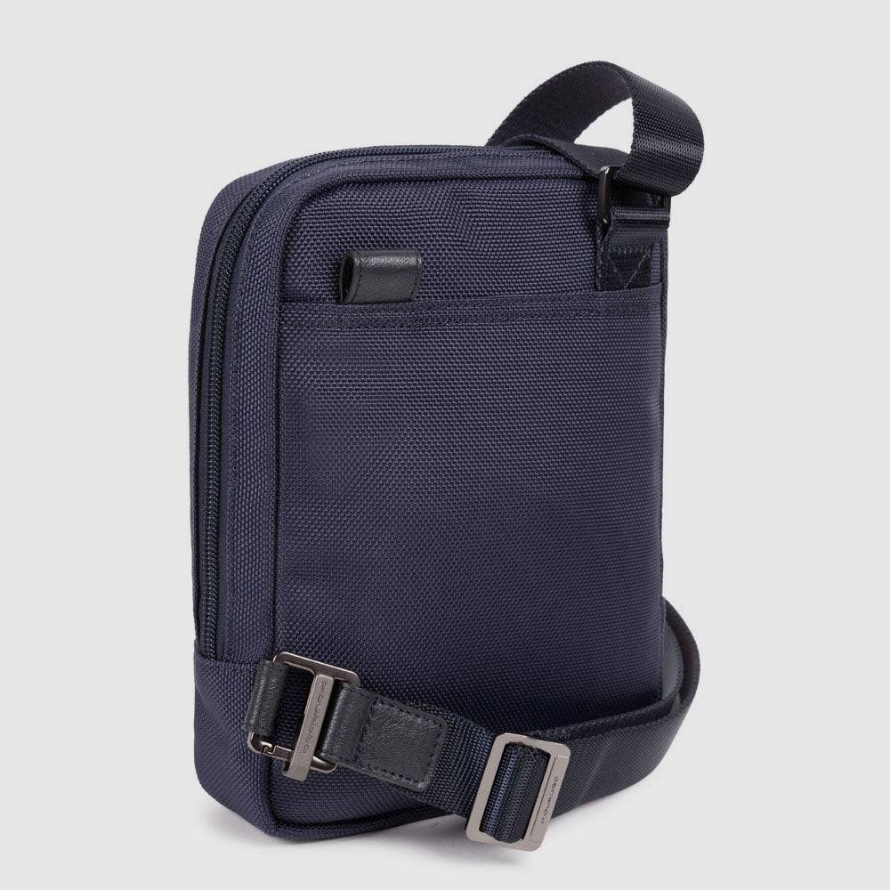 Piquadro iPad®mini pocket crossbody bag in recycled fabric Soddisfazione Garantita