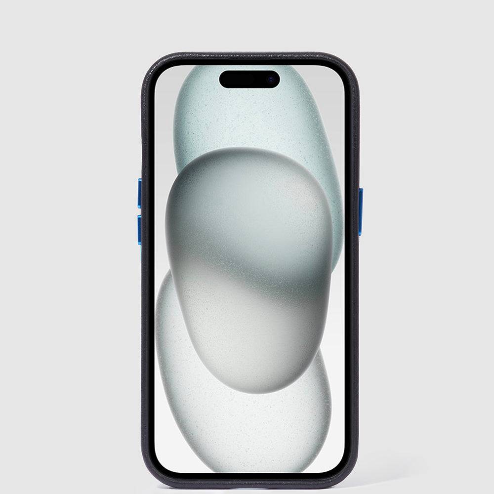 Piquadro Leather case for iPhone® 15 Plus 6,7” Presa