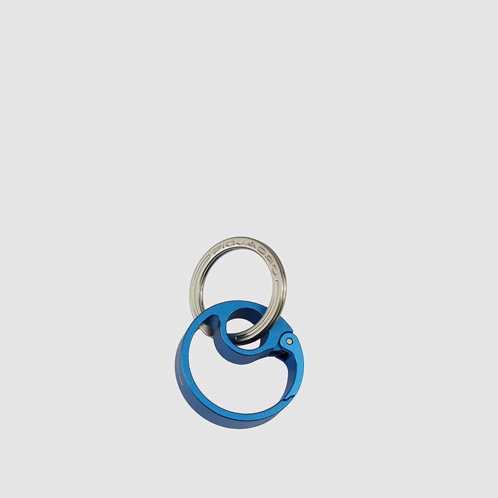 Piquadro Keychain with round carabiner hook Economico