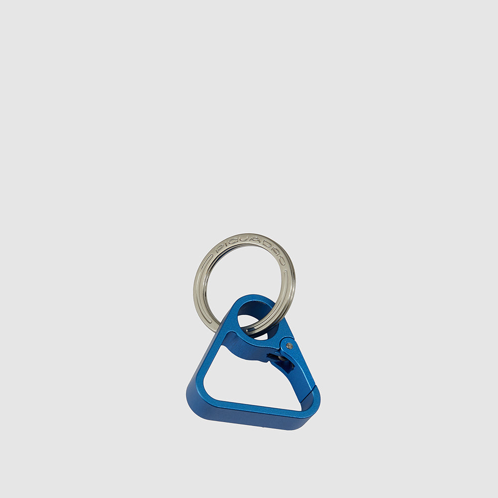 Piquadro Keychain with triangular carabiner hook Vendita Economica