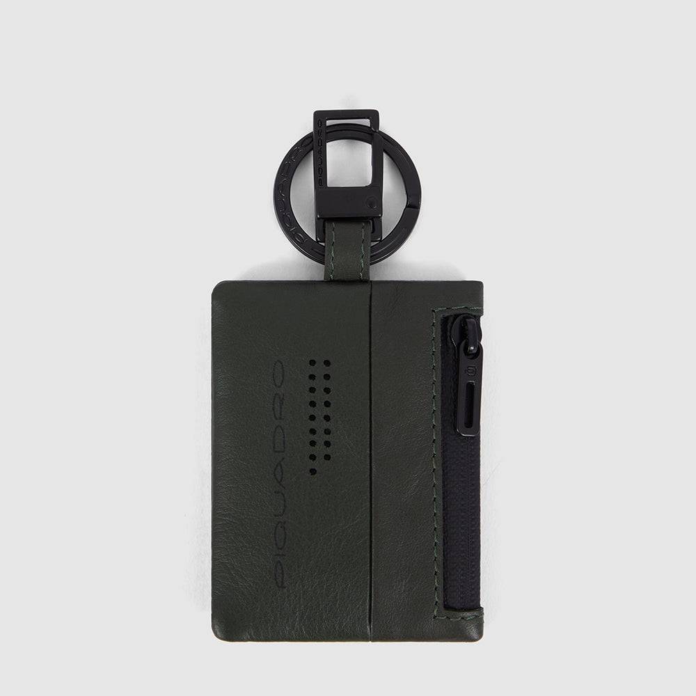 Piquadro Keychain with CONNEQU and side zipped pocket Saldi Di Fabbrica