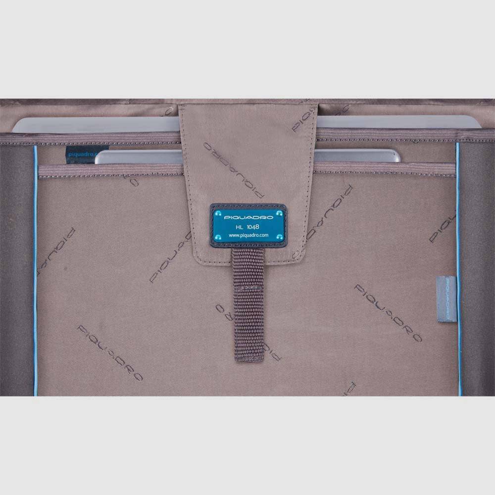 Piquadro Flap-over, expandable computer bag 15" 2025