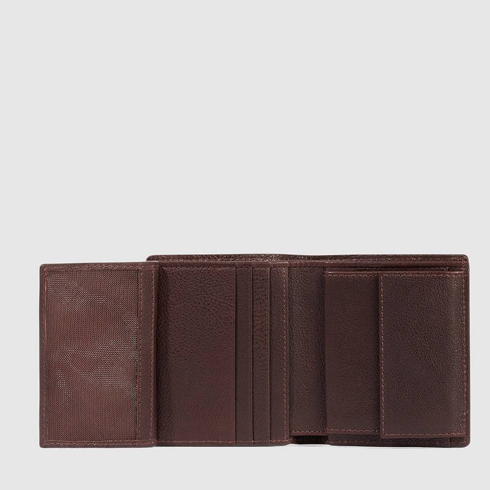 Piquadro Vertical men’s wallet with coin pocket In Vendita