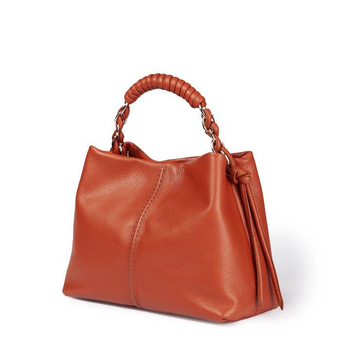 Roberta Gandolfi Amina small borsa a mano in pelle con manico tubolare fasciato e tracolla staccabile Qualità