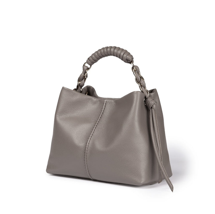 Roberta Gandolfi Amina small borsa a mano in pelle con manico tubolare fasciato e tracolla staccabile Vendita