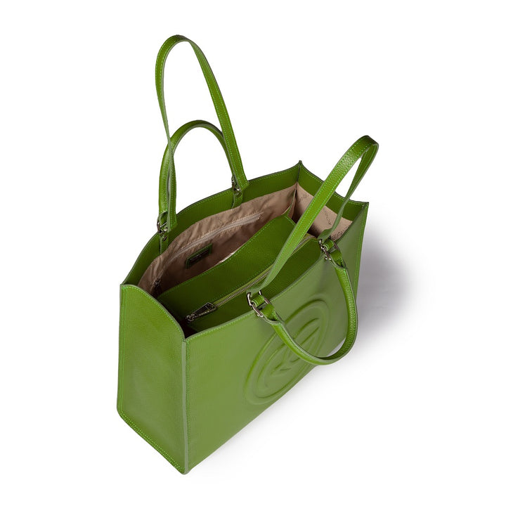 Roberta Gandolfi Roberta Pelle Large Borsa a mano in pelle con doppi spallacci per essere portata a spalla e tramezza Latest fashion