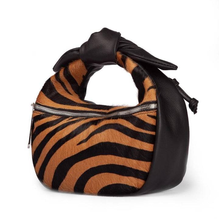Roberta Gandolfi Bunny Pony mini bag in pony stampa animalier e finiture in pelle di vitello con tracolla staccabile 2025