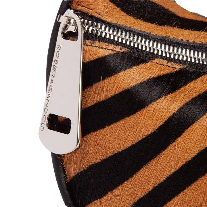 Roberta Gandolfi Bunny Pony mini bag in pony stampa animalier e finiture in pelle di vitello con tracolla staccabile 2025