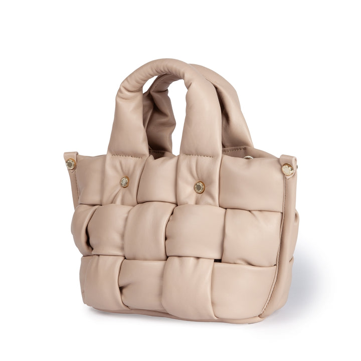 Roberta Gandolfi Greta Mini Nappa borsa in soffice pelle di agnello imbottita ed intrecciata a mano Novità