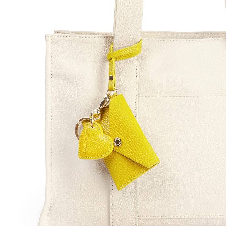 Roberta Gandolfi Tessa shopping in pelle con charms colorato e pratica tasca esterna Negozi Online