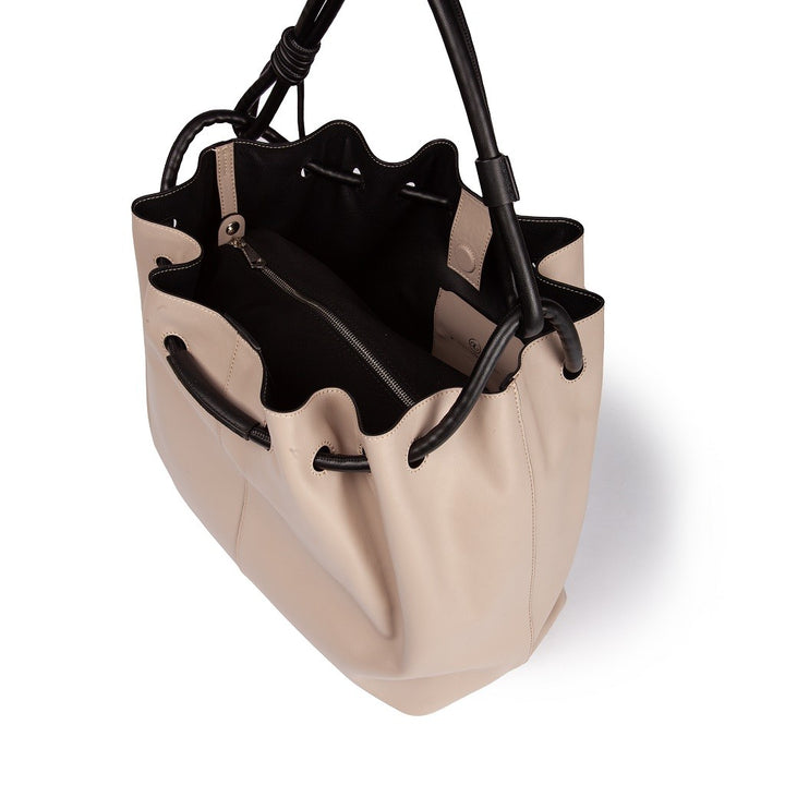 Roberta Gandolfi Gisella Large borsa con doppia portabilità mano o spalla in morbido vitello Vendita