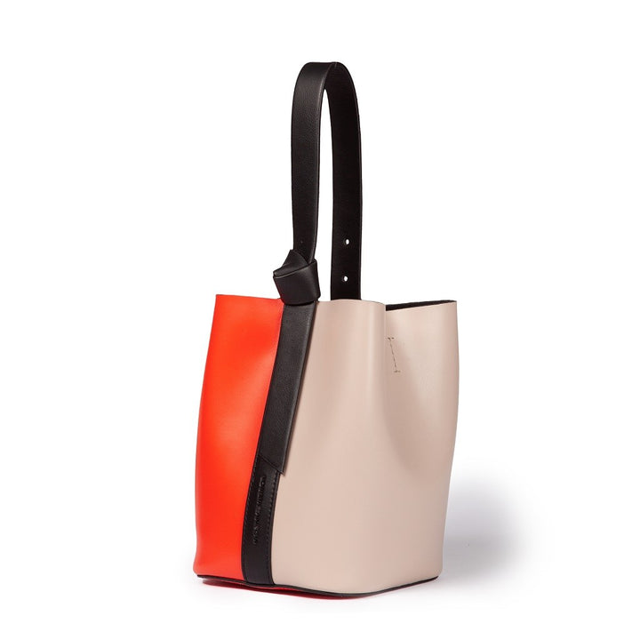 Roberta Gandolfi Cinzia Bucket small in pelle bicolor con tracolla staccabile Negozi Online
