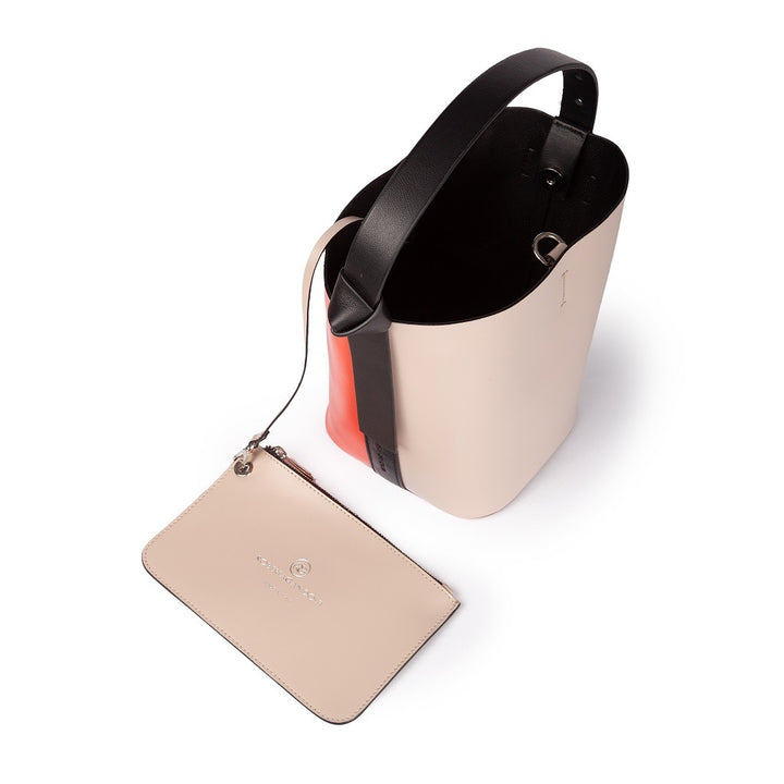 Roberta Gandolfi Cinzia Bucket small in pelle bicolor con tracolla staccabile Negozi Online