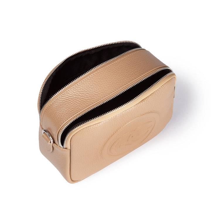 Roberta Gandolfi Roberta Pelle camera e crossbody in pelle con doppio scomparto e tracolla staccabile Sconto