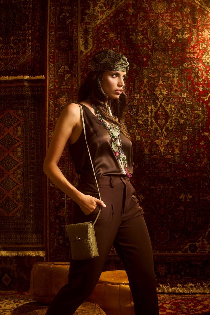 Roberta Gandolfi Elodie minibag and phoneholder in pelle con pratica tasca esterna e tracolla regolabile Offerte