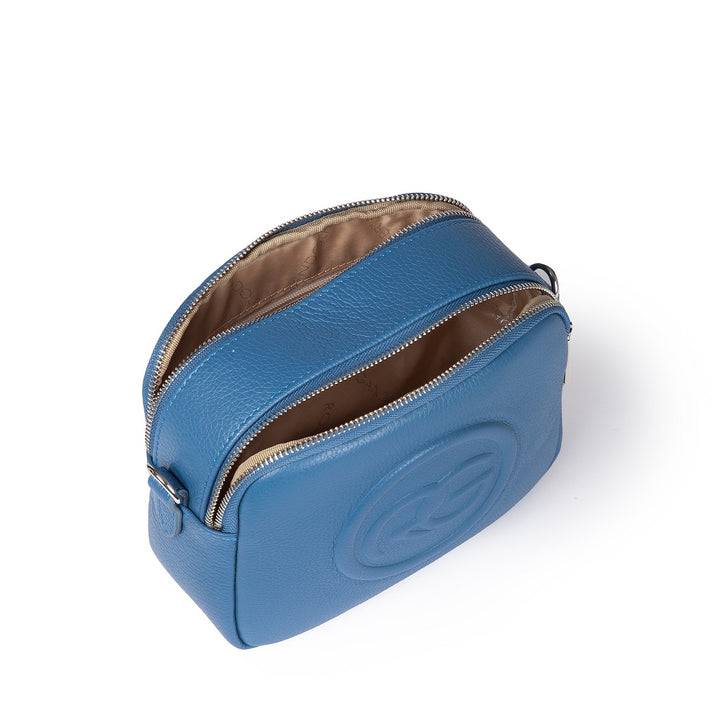 Roberta Gandolfi Roberta Pelle camera e crossbody in pelle con doppio scomparto e tracolla staccabile Nuova