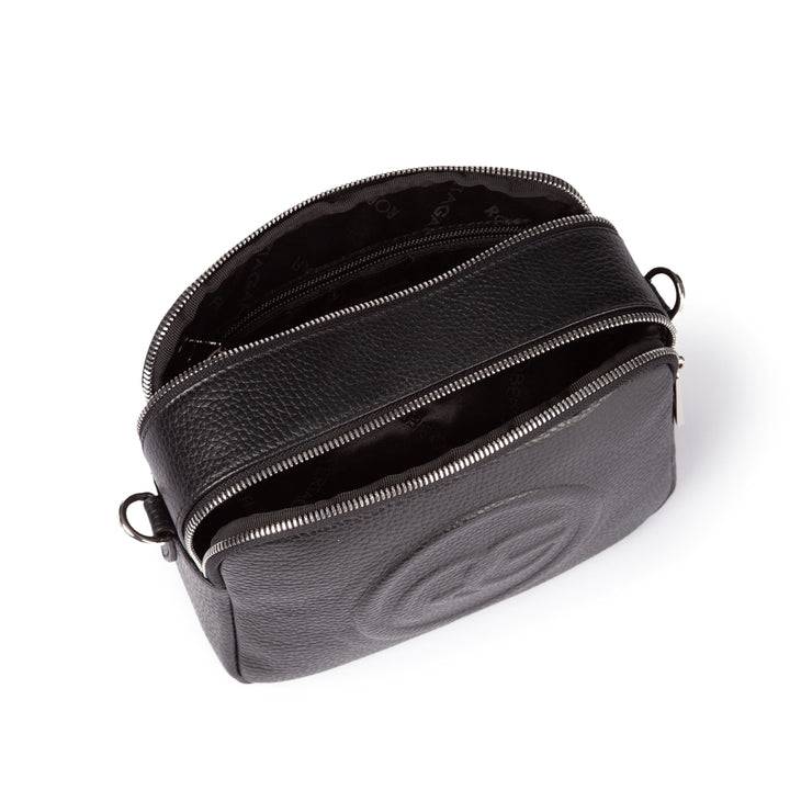 Roberta Gandolfi Roberta Pelle camera e crossbody in pelle con doppio scomparto e tracolla staccabile Italy