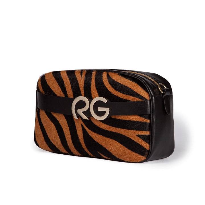 Roberta Gandolfi Dafne pony camera in pelle stampa animalier con tracolla staccabile Promozione