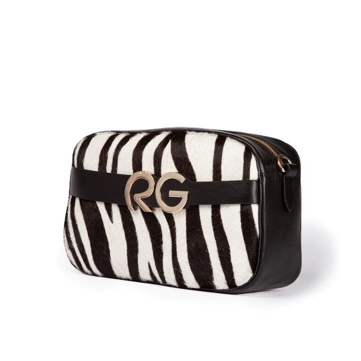 Roberta Gandolfi Dafne pony camera in pelle stampa animalier con tracolla staccabile Spedizione Gratuita