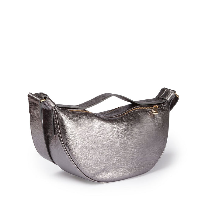 Roberta Gandolfi Micol Banana small cross body in vitello martellato metal con tracolla regolabile Novità