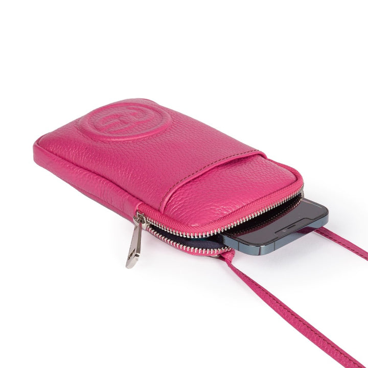 Roberta Gandolfi RG Phone holder in pelle di vitello con tracolla staccabile e regolabile Vendita Economica